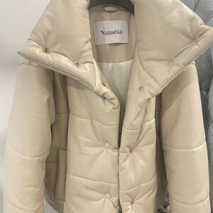NANUSHKA VEGAN LEATHER PUFFER JACKET